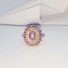 JR0148O - Purple Star Sapphire, Purple Sapphire & Diamond Ring in 18 Karat Rose Gold