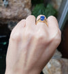 JR0149O - Blue Star Sapphire & Diamond Ring Set in 18 Karat Gold Setting