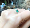 JR0643S - Emerald & Diamond Ring Set in 18 Karat White Gold Setting
