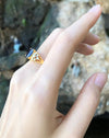 JR13322Z - Blue Sapphire & Diamond Ring Set in 18 Karat Gold Settings