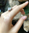 SJ1227 - Diamond Heart Ring Set in 18 Karat White Gold Settings