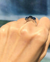 SJ2866 - Blue Star Sapphire with Diamond Ring Set in 18 Karat White Gold Settings