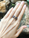 SJ1309 - Blue Sapphire with Diamond Ring Set in 18 Karat Gold Settings