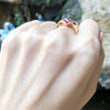 JR0950X - Ruby & Diamond Ring Set in 18 Karat Gold Setting