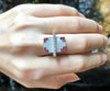 SJ1406 - Diamond and Pink Sapphire Ring Set in 18 Karat Gold by Kavant & Sharart