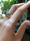 SJ1386 - Blue Sapphire with Diamond Ring Set in 18 Karat Gold Settings