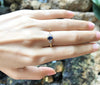 SJ1208 - Blue Sapphire with Diamond Ring Set in 18 Karat Gold Settings
