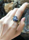 SJ1846 - Blue Sapphire with Diamond Ring Set in 18 Karat Gold Settings