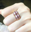 JR4715A - Ruby & Diamond Ring Set in 18 Karat Gold Setting