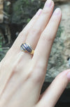 SJ1170 - Blue Sapphire with Diamond Ring Set in 18 Karat Gold Settings