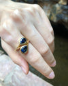 SJ1888 - Blue Sapphire Ring Set in 18 Karat Gold Settings