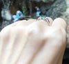 JR1154T - Emerald & Diamond Ring Set in 18 Karat White Gold Setting