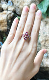 JR0950X - Ruby & Diamond Ring Set in 18 Karat Gold Setting