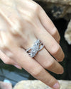SJ1226 - Diamond Ring Set in 18 Karat White Gold Settings