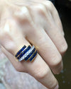 SJ1846 - Blue Sapphire with Diamond Ring Set in 18 Karat Gold Settings