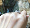 JR0381S - Green Tourmaline & Diamond Ring in 18k White Gold Setting