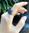 SJ6065 - Blue Sapphire with Diamond Ring Set in 18 Karat Gold Settings
