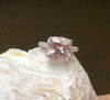 SJ1206 - Morganite with Diamond Ring Set in 18 Karat White Gold Settings