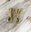 SJ6179 - Peridot with Diamond Bow Earrings Set in 18 Karat Gold Settings