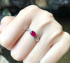JR0374R - Ruby & Diamond Ring Set in 18 Karat White Gold Setting