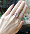 SJ1206 - Morganite with Diamond Ring Set in 18 Karat White Gold Settings