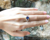 SJ1326 - Blue Sapphire with Diamond Ring Set in 18 Karat Gold Settings