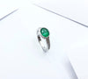 SJ1210 - Emerald with Diamond Ring Set in 18 Karat White Gold Settings