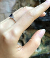 SJ1935 - Blue Sapphire with Diamond Ring Set in 18 Karat White Gold Settings