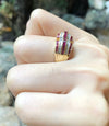 JR4715A - Ruby & Diamond Ring Set in 18 Karat Gold Setting