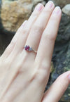 JR0447R - Ruby & Diamond Ring Set in 18 Karat White Gold Setting