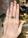 SJ2087 - Emerald with Diamond Ring Set in 18 Karat Gold Settings