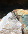 JR0381S - Green Tourmaline & Diamond Ring in 18k White Gold Setting