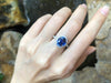 SJ1828 - GIA Certified 3cts Ceylon Blue Sapphire with Diamond Ring Set in Platinum