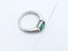 SJ1210 - Emerald with Diamond Ring Set in 18 Karat White Gold Settings