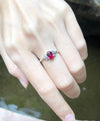 JR0447R - Ruby & Diamond Ring Set in 18 Karat White Gold Setting