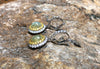SJ6133 - Cat's Eye Chrysoberyl, Diamond and Yellow Diamond Earrings in 18k White Gold