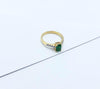 JR0616W - Emerald & Diamond Ring Set in 18 Karat Gold Setting