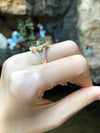 SJ6131 - Green Sapphire with Diamond Ring Set in 18 Karat Gold Settings