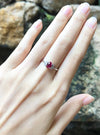 JR0447R - Ruby & Diamond Ring Set in 18 Karat White Gold Setting