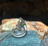 JR0381S - Green Tourmaline & Diamond Ring in 18k White Gold Setting