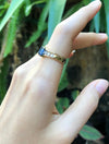 SJ6066 - Blue Sapphire with Diamond Ring Set in 18 Karat Gold Settings