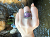 SJ2186 - Pink Sapphire with Brown Diamond Ring Set in 18 Karat White Gold Settings