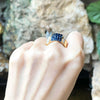 SJ2938 - Blue Sapphire with Diamond Ring Set in 18 Karat Gold Settings