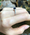 SJ1432 - Blue Sapphire 0.94 Carat with Diamond 0.18 Carat Ring Set in 18 Karat White Gold