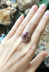 JR0221P - Ruby & Diamond Ring Set in 18 Karat Gold Settings