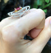 SJ1426 - Ruby with Diamond Ring Set in 18 Karat White Gold Setting