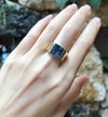 SJ6172 - London Blue Topaz Ring Set in 18 Karat Gold Settings