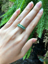 SJ2107 - Emerald with Diamond Ring Set in 18 Karat Gold Settings