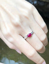 JR0374R - Ruby & Diamond Ring Set in 18 Karat White Gold Setting