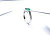 SJ1210 - Emerald with Diamond Ring Set in 18 Karat White Gold Settings